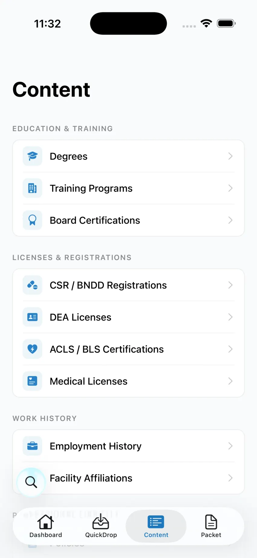 CredentialRx app screenshot